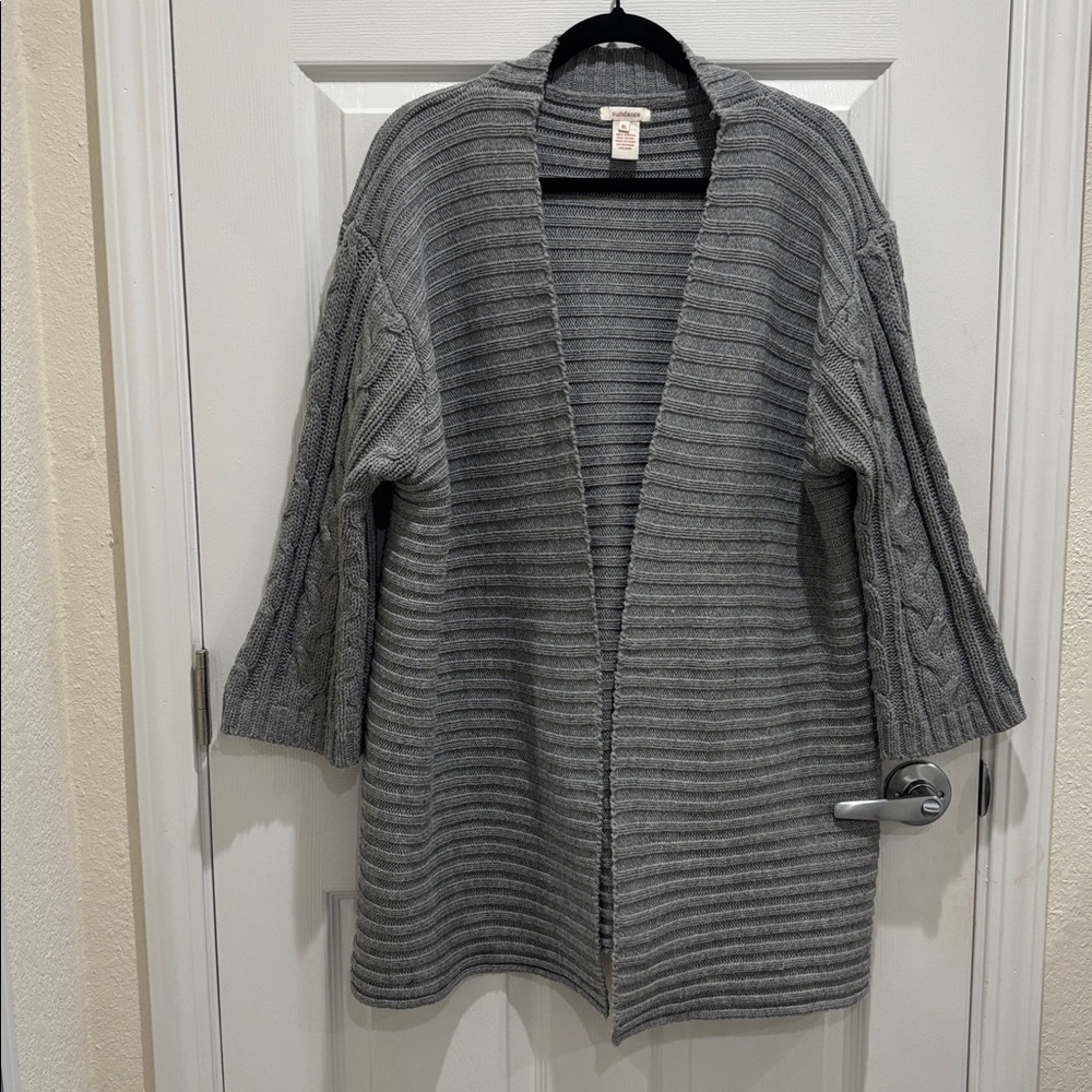 Sundance Gray Ribbed Cardigan